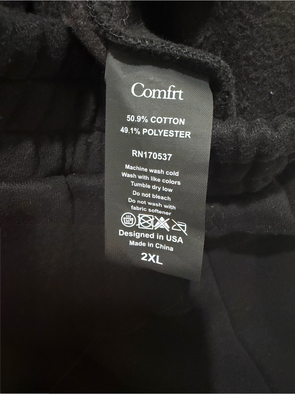 Comfrt Signature Sweatpants in Onyx - Picture 8 of 9